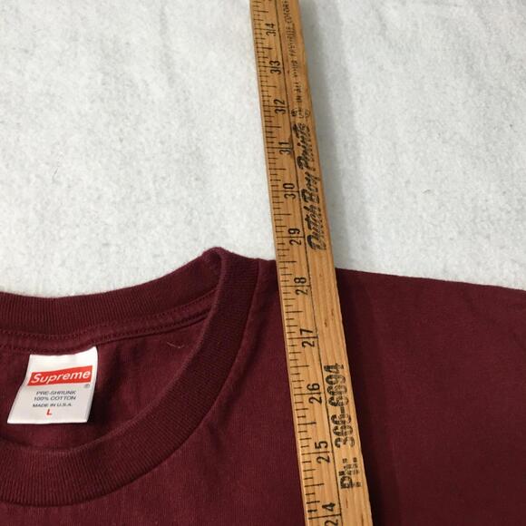 Authentic Supreme graph Fresh Burgundy T-Shirt Large graphic - Picture 5 of 6